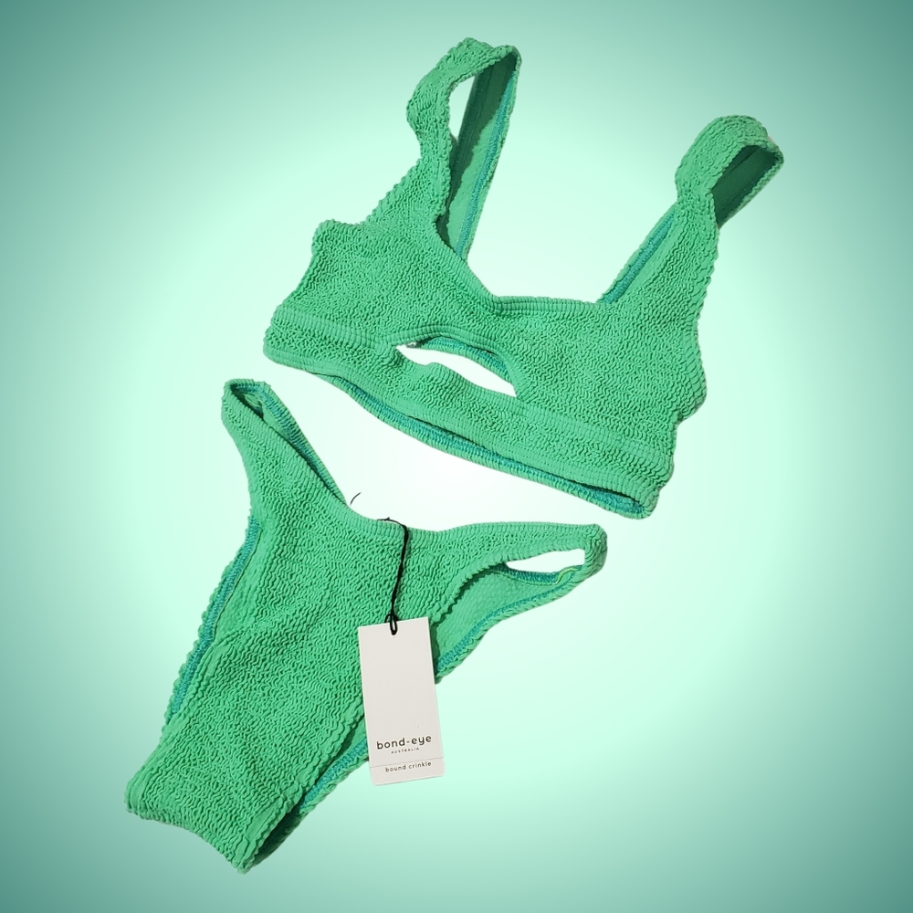BOND-EYE Sasha Scene Bikini Set One Size Apple Green NWT 💚 - Picture 2 of 5